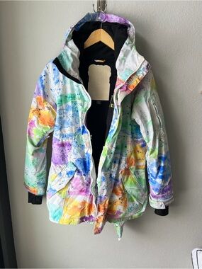 Billabong Women's Anne-Flore Marxer Ski & Snow Jacket - Watercolor Print